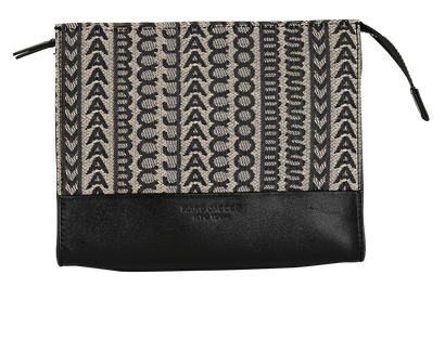 Marc Jacobs The Travel Pouch, £70, Accessories, Beige/Black, Canvas/Leather, Front view